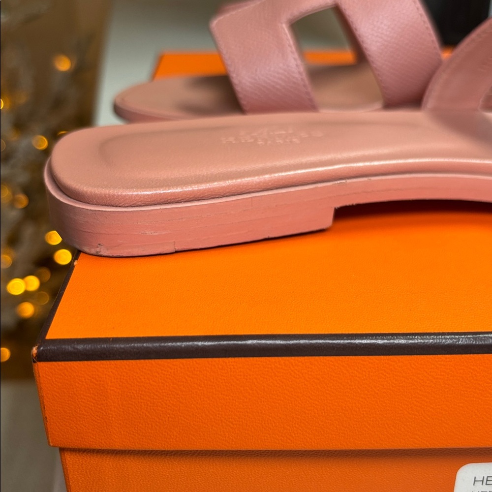 Authentic Hermes Oran Rose Aube size 8.5 - Picture 9 of 12